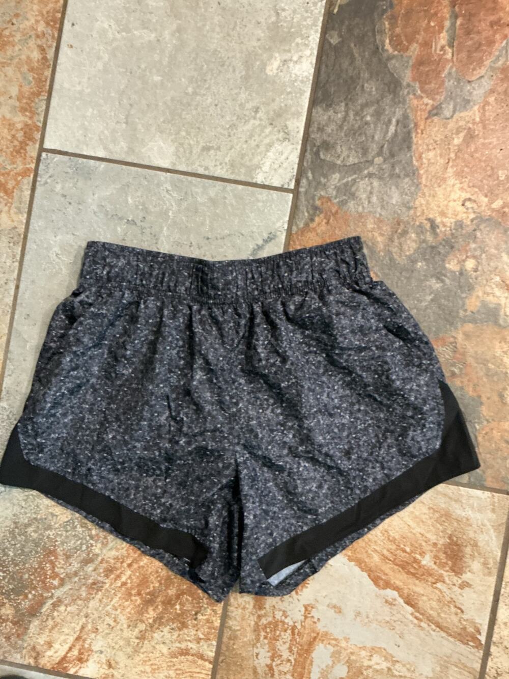 Movement Running Shorts Small Black Gray Speckled Athletic Activewear